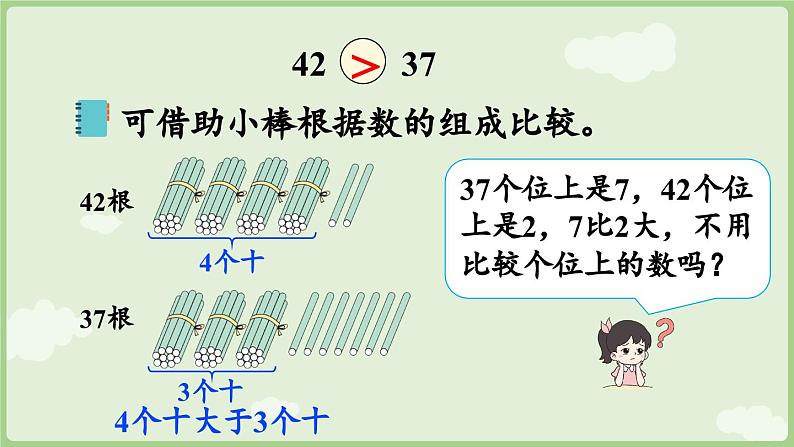 2025年春人教版一年级数学下册 3.5  比较大小（课件）第7页