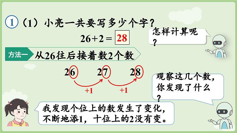 2025年春人教版一年级数学下册 4.1 两位数加一位数（不进位）、两位数加两位数（不进位）（课件）第6页