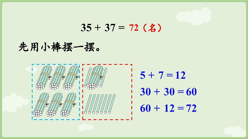 2025年春人教版一年级数学下册 5.2  两位加两位（进位）（课件）第6页