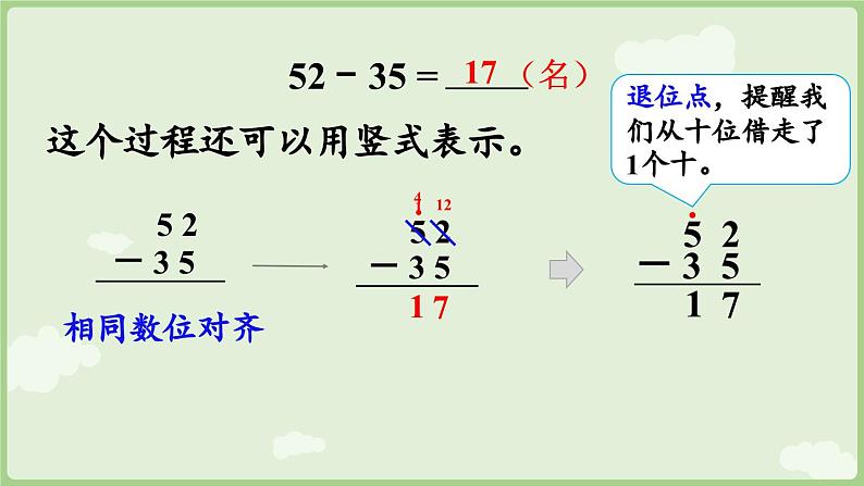 2025年春人教版一年级数学下册 5.3  笔算减法（课件）第6页