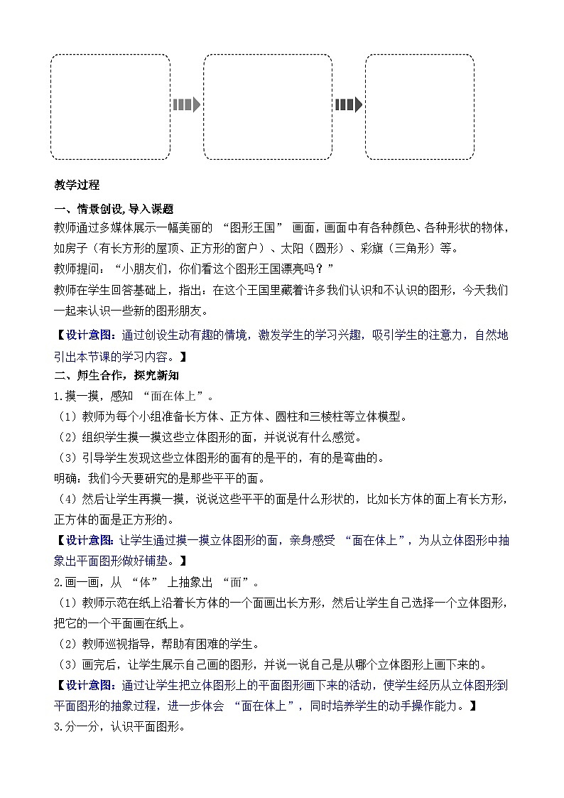 1.1 认识平面图形（教案）-2024-2025学年一年级下册数学人教版第2页