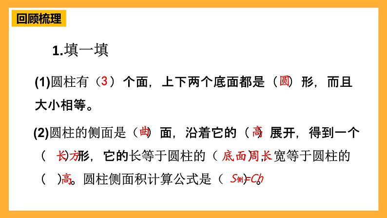 人教版数学六下3.8《圆柱的表面积和体积》（练习课）课件第2页