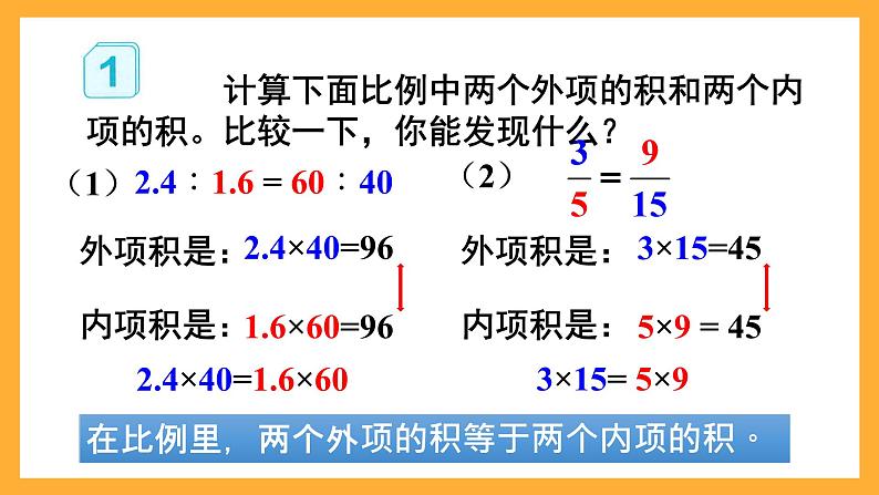 人教版数学六下4.2《比例的基本性质》课件第6页