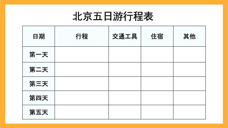 人教版数学六下6.24《北京五日游》课件第8页