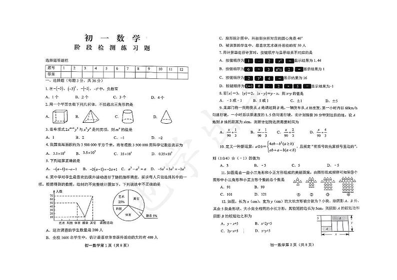 山东省烟台市芝罘区2024—2025学年上学期六年级数学期末考试卷第1页