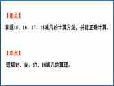西師大版（2024）一年級(jí)下冊(cè)數(shù)學(xué)下冊(cè)--1.3 15、16、17、18減幾和20以內(nèi)的退位減法表（課件）