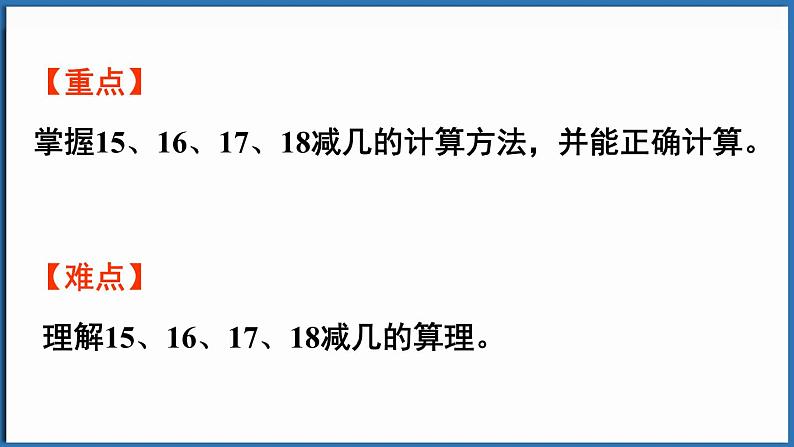 西师大版（2024）一年级下册数学下册--1.3 15、16、17、18减几和20以内的退位减法表（课件）第3页