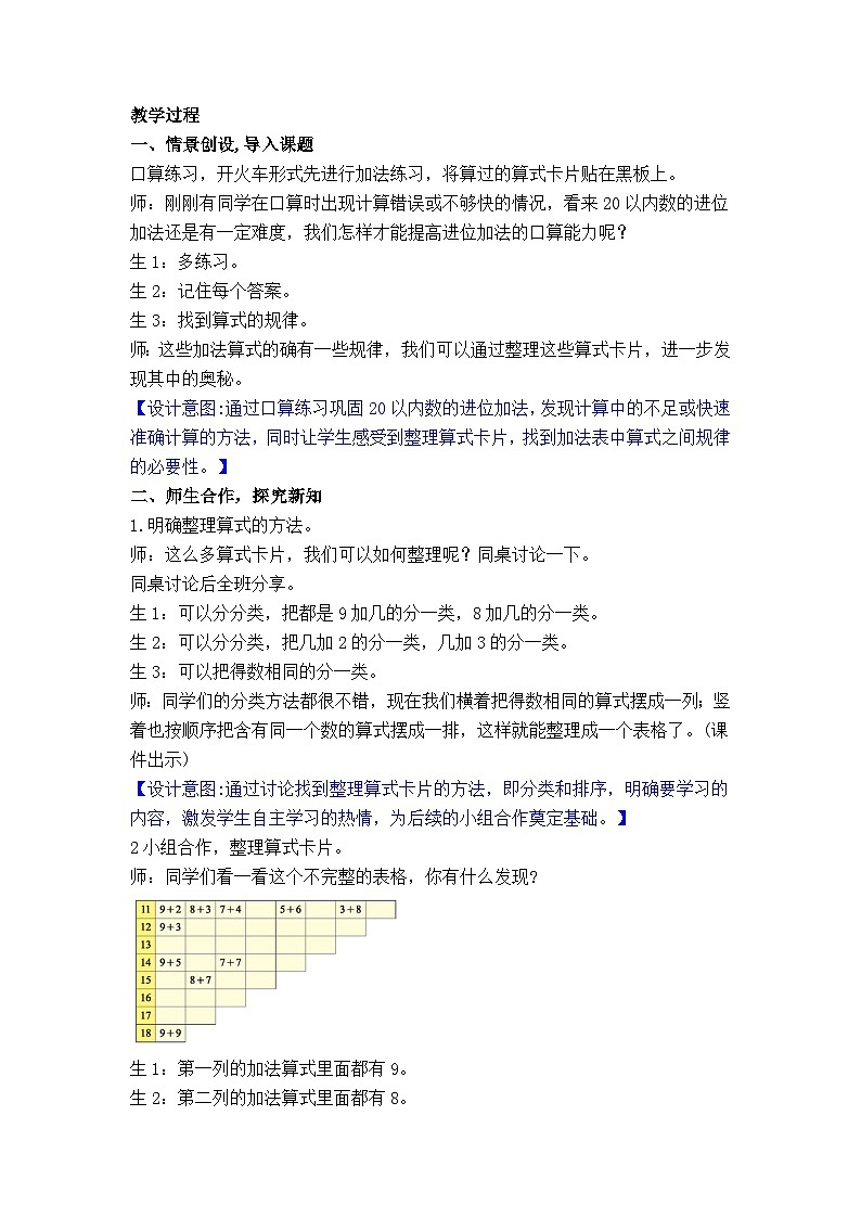 1.7 做个加法表（教案）-2024-2025学年一年级北师大版数学下册第2页