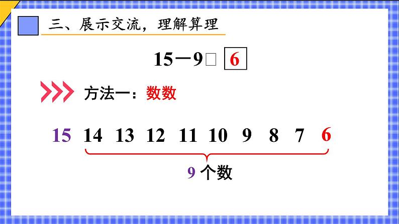 二 20以内的退位减法 第1课时 十几减9课件2024-2025人教版一年级数学下册第7页