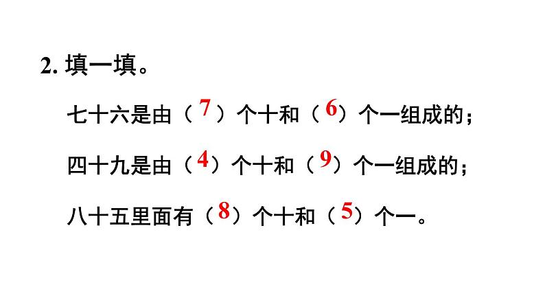 小学数学新人教版一年级下册第三单元第三课时 认识100教学课件2025春第3页