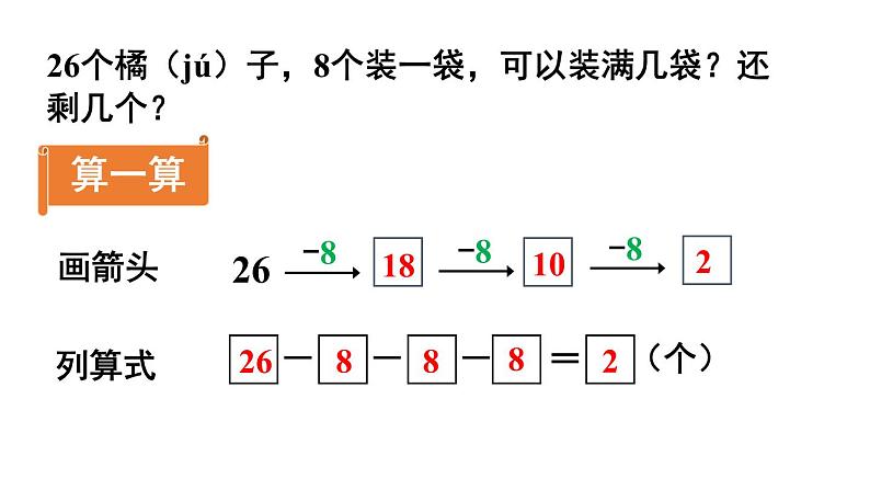 小学数学新人教版一年级下册第四单元口算减法第三课时 解决问题教学课件2025春第7页