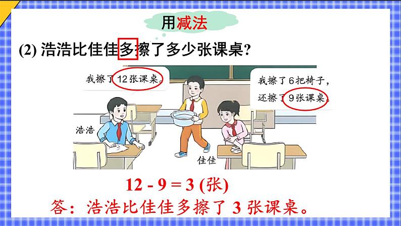 六 数量间的加减关系 整理和复习课件2024-2025人教版一年级数学下册第4页