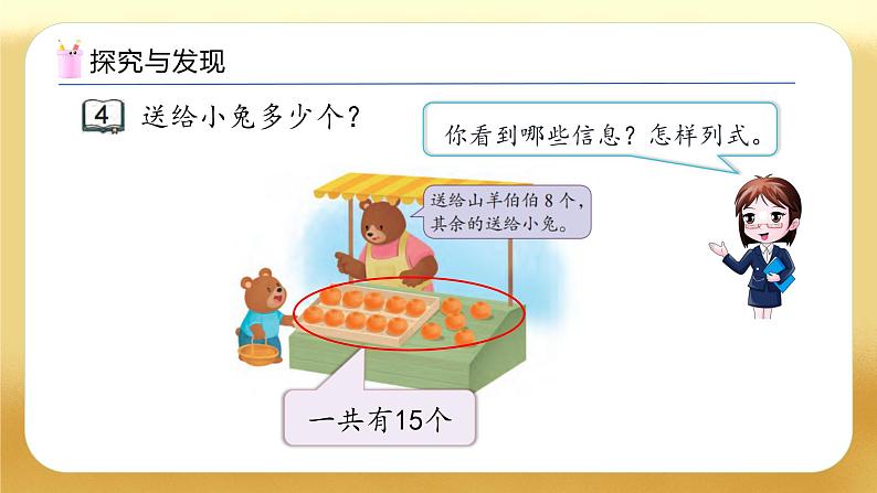 【备课无忧】苏教版数学一年级下册-1.4 十几减8、7（教学课件）第6页