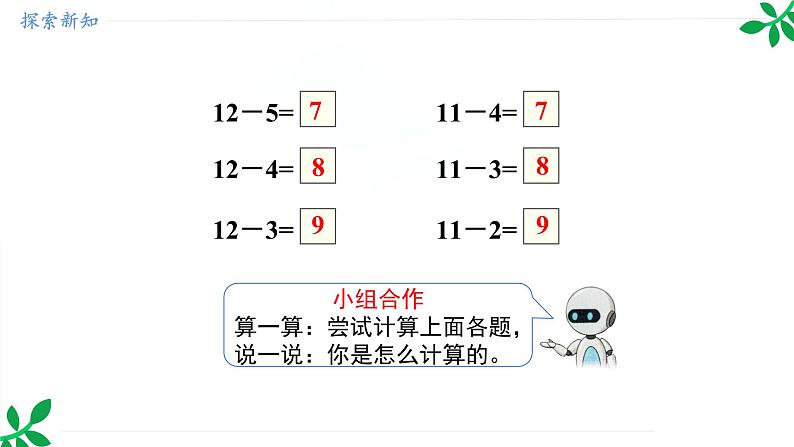 人教版（2024）一年级数学下册课件 2.3 十几减5、4、3、2第6页