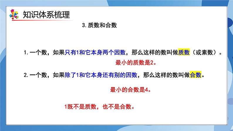 人教版小学数学五年级下册第二单元《因数和倍数》单元复习课件第7页