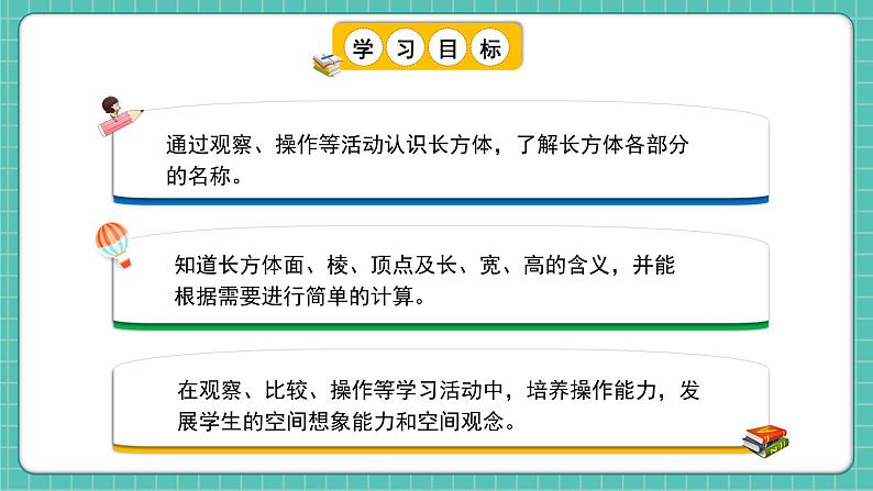 人教版小学数学五年级下册第三单元第一课时《长方体的认识》课件第2页