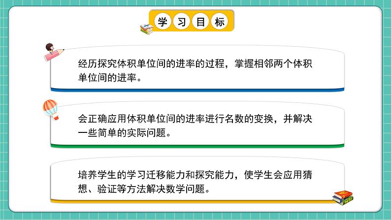 人教版小学数学五年级下册第三单元第七课时《体积单位间的进率》课件第2页