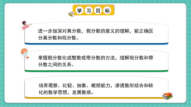 人教版小学数学五年级下册第四单元第五课时《假分数化成整数或带分数》课件第2页