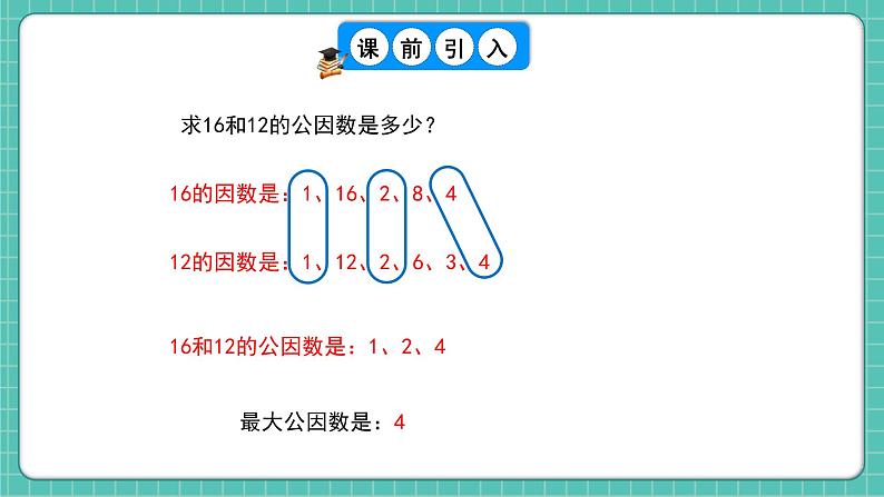 人教版小学数学五年级下册第四单元第八课时《最大公因数的应用》课件第4页