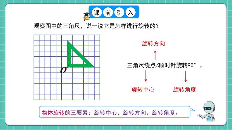 人教版小学数学五年级下册第五单元第二课时《在方格纸上画出旋转后的图形》课件练习题第4页