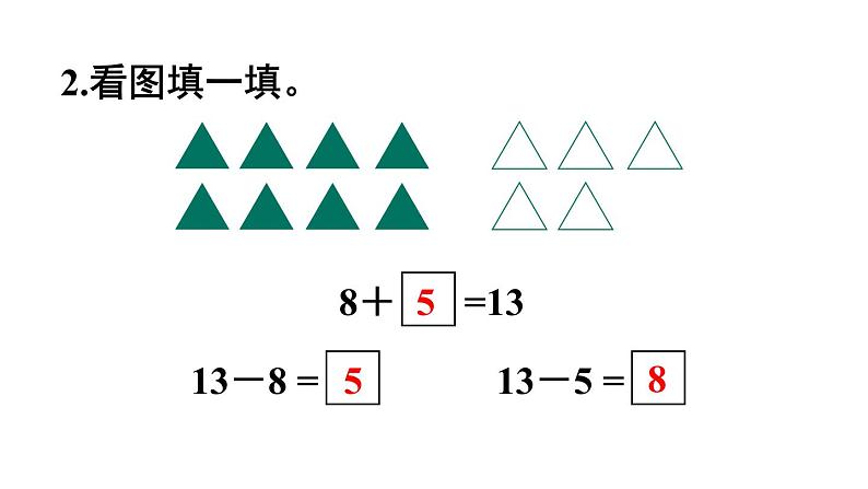 小学数学新人教版一年级下册第二单元第四课时 十几减7、6教学课件2025春第3页