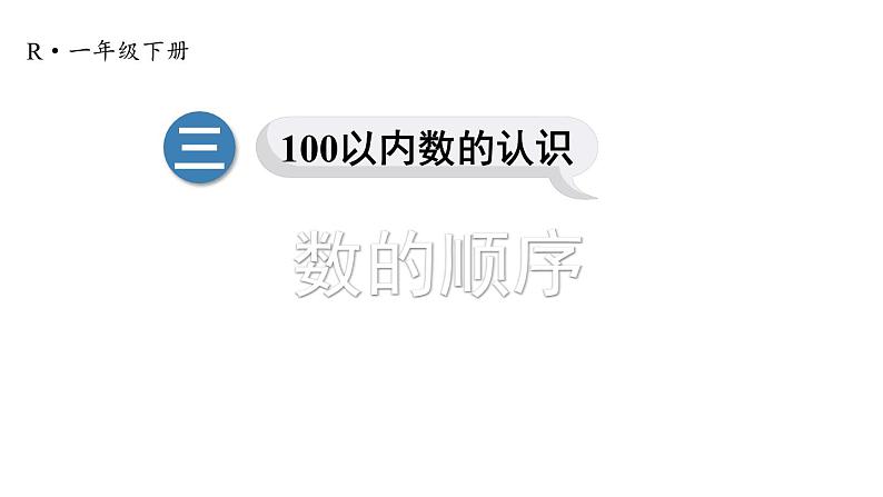 小学数学新人教版一年级下册第三单元第五课时 数的顺序教学课件2025春第1页