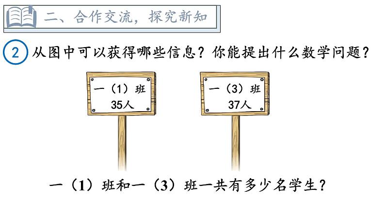 小学数学新人教版一年级下册第五单元笔算加法第二课时 笔算加法（2）教学课件2025春第3页