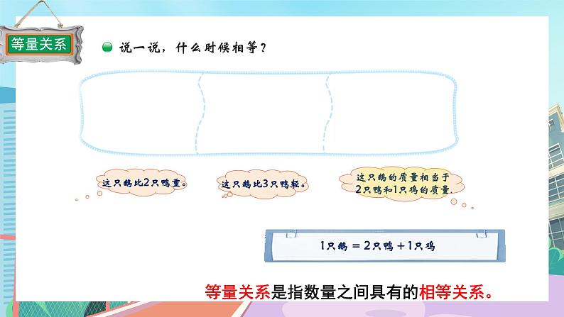 【核心素养】北师大版小学数学四年级下册 第五单元《等量关系》课件第4页