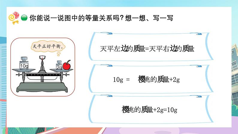 【核心素养】北师大版小学数学四年级下册 第五单元《方程》课件第3页