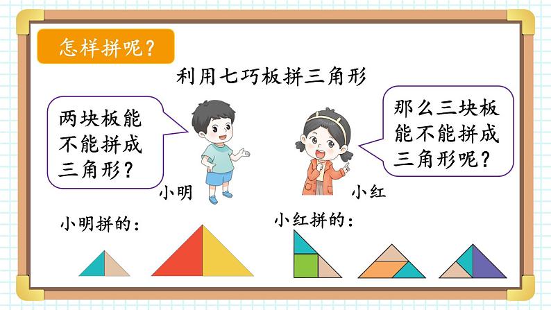 2024-2025人教版一年级数学下册一 认识平面图形 第3课时 七巧板课件第6页