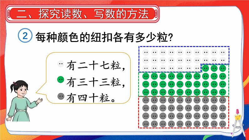 2024-2025人教版一年级数学下册三 100以内数的认识 第2课时数的顺序、比较大小课件第5页