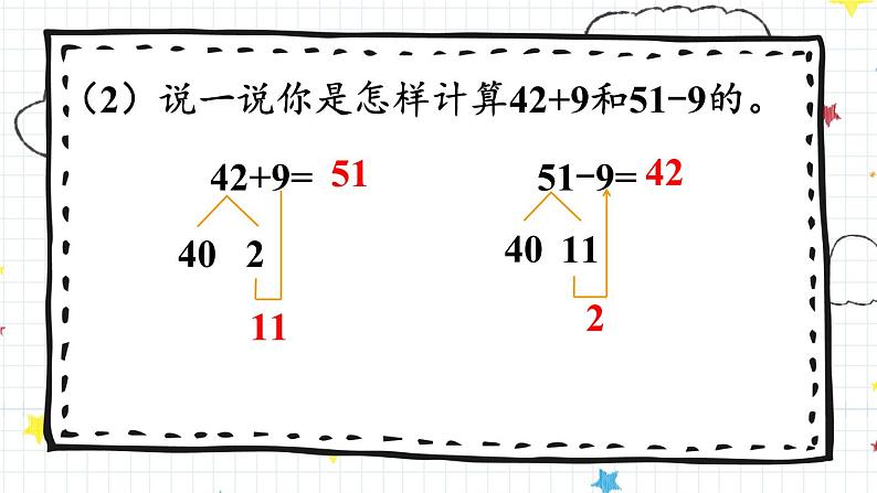 2024-2025人教版一年级数学下册四 100以内的口算加、减法整理和复习 整理和复习课件第5页