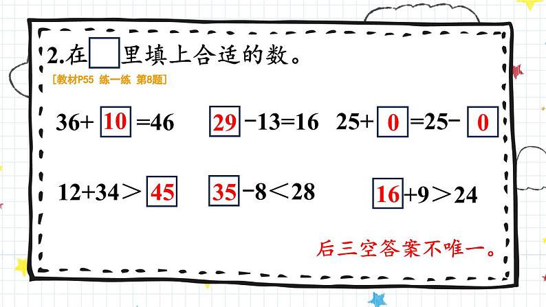 2024-2025人教版一年级数学下册四 100以内的口算加、减法整理和复习 整理和复习课件第6页