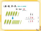 2024-2025人教版一年級數(shù)學(xué)下冊五+100以內(nèi)的筆算加、減法2.筆算減法+練習(xí)課件