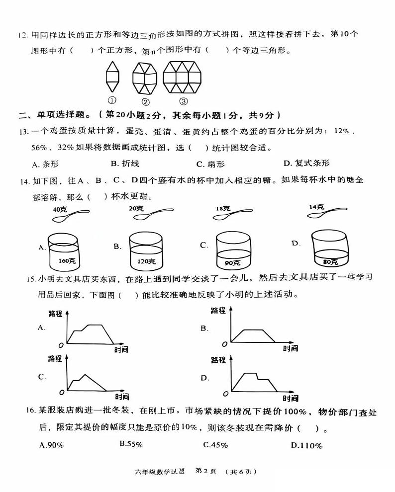 河北省保定市竞秀区2024-2025学年六年级上学期期末数学试题第2页