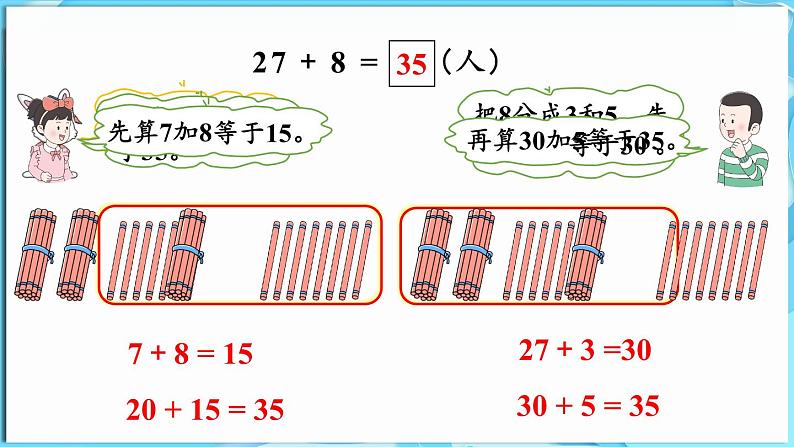 3.3 两位数加一位数 第2课时  两位数加一位数（进位）（课件）-2024-2025学年一年级冀教版（2024）数学下册第6页