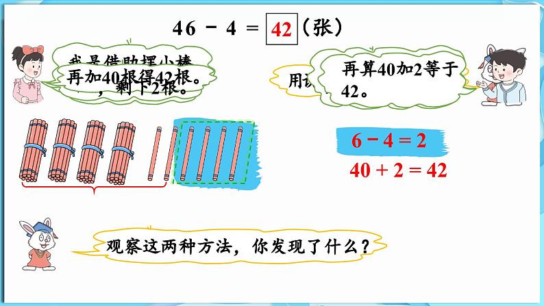 3.4 两位数减一位数 第1课时  两位数减一位数（不退位）（课件）-2024-2025学年一年级冀教版（2024）数学下册第6页