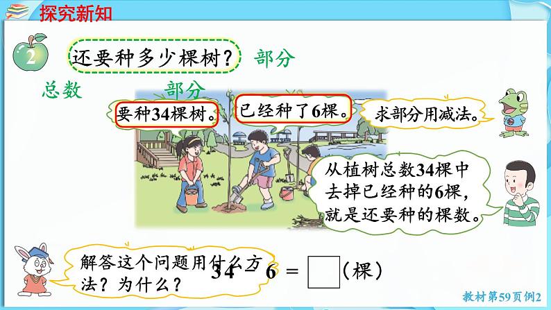 3.4 两位数减一位数 第2课时  两位数减一位数（退位）（课件）-2024-2025学年一年级冀教版（2024）数学下册第5页