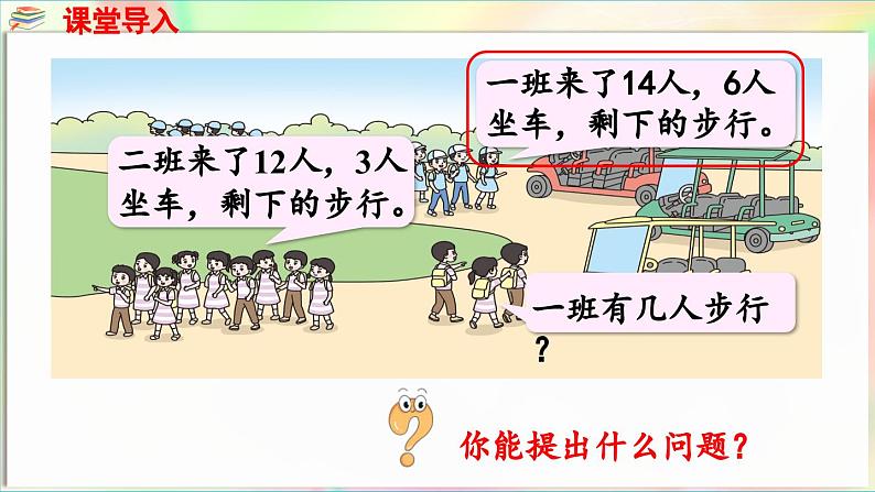 第1单元  逛公园——20以内的退位减法 信息窗3 十几减6、5、4、3、2（课件）-2024-2025学年青岛版（2024）一年级数学下册第4页