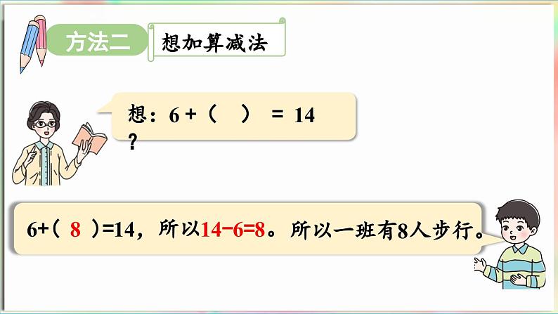 第1单元  逛公园——20以内的退位减法 信息窗3 十几减6、5、4、3、2（课件）-2024-2025学年青岛版（2024）一年级数学下册第8页