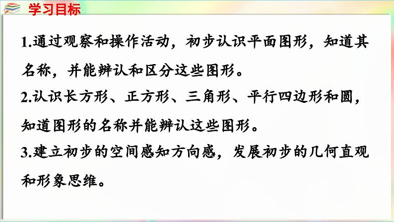 第3单元  玩转图形——认识平面图形 信息窗1 认识平面图形（课件）-2024-2025学年青岛版（2024）一年级数学下册第2页