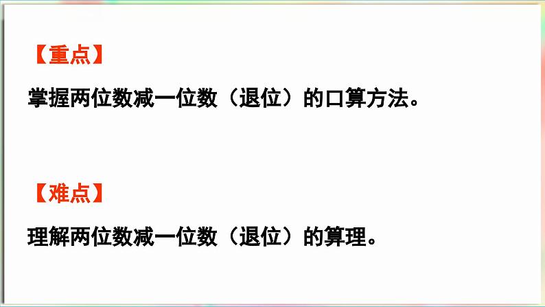 第4单元  护绿行动——100以内的加减法（一）信息窗3   两位数减一位数（退位）的口算（课件）-2024-2025学年青岛版（2024）一年级数学下册第3页