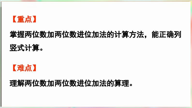 第5单元  海趣——100以内的加减法（二） 信息窗3 两位数加两位数（进位）（课件）-2024-2025学年青岛版（2024）一年级数学下册第3页