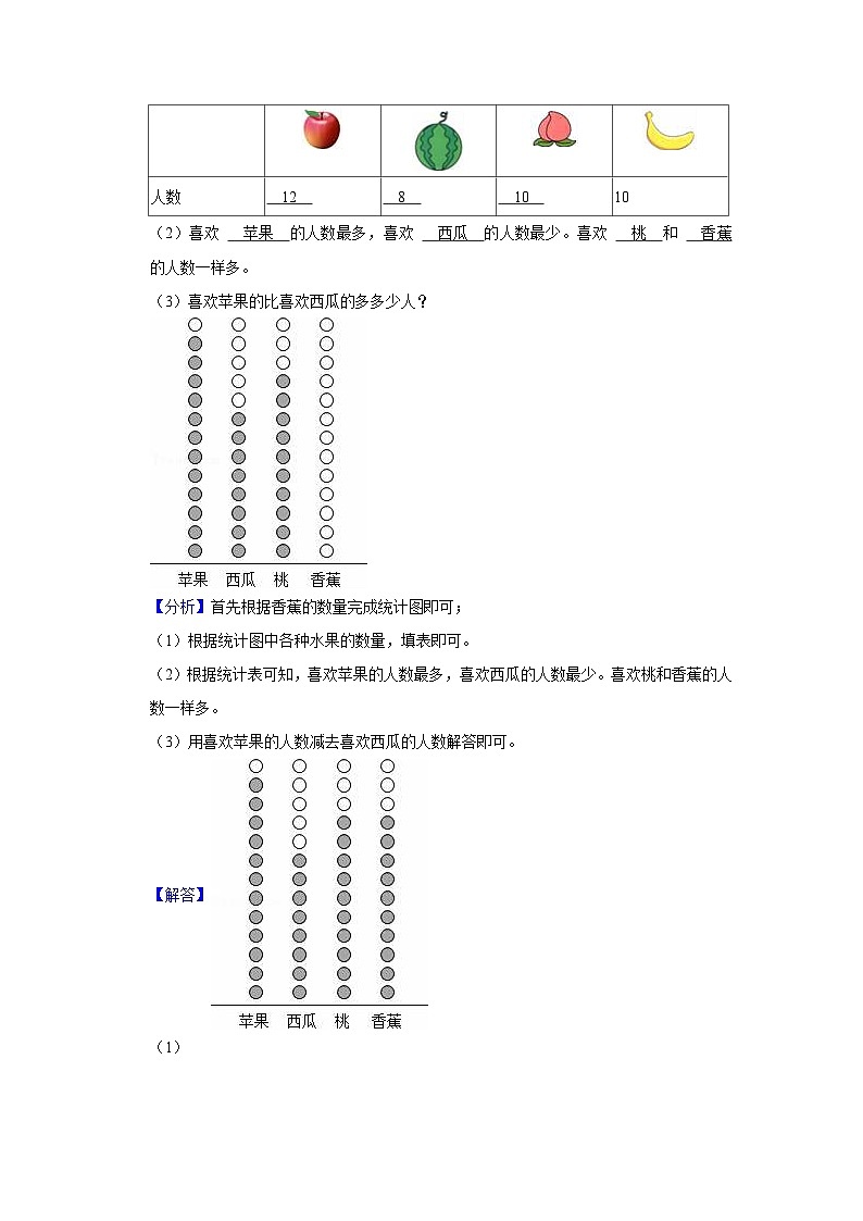 第1讲  数据收集整理（教师版）-【人教版】最新小学二年级下册数学母体精讲讲练第3页