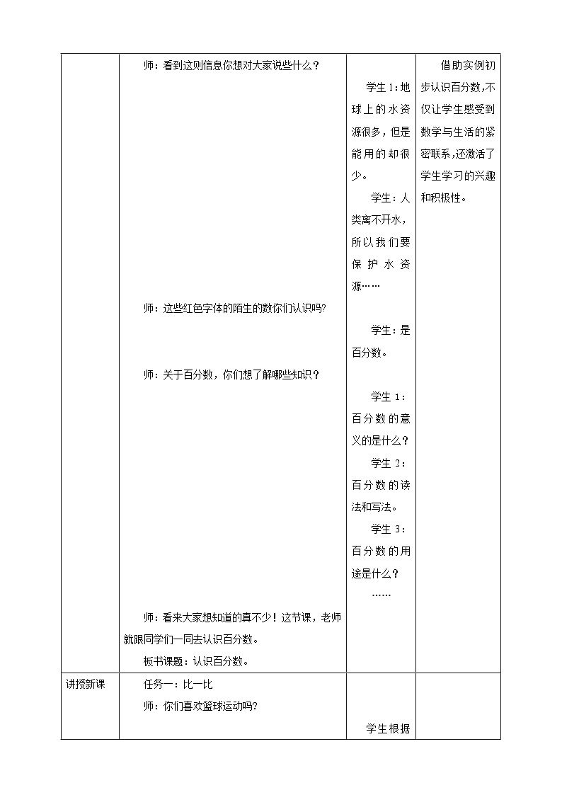 《6.1 认识百分数》教学设计第2页
