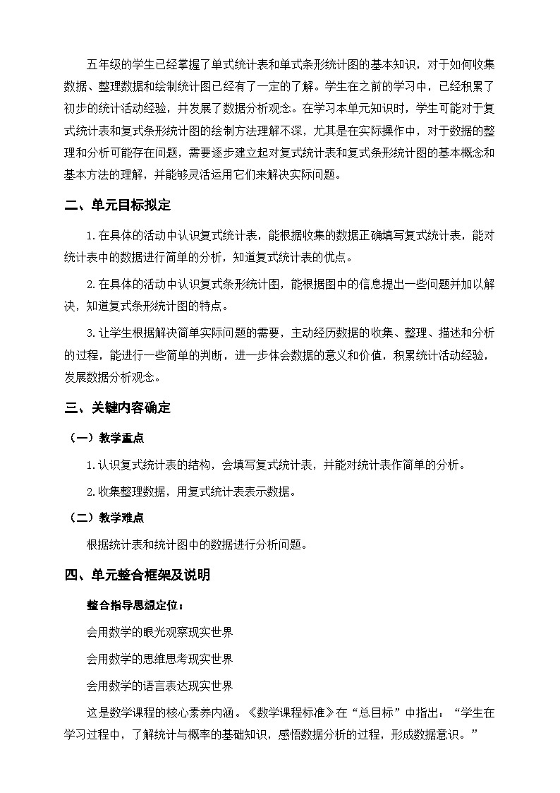 《统计表和条形统计图（二）》单元整体设计第2页