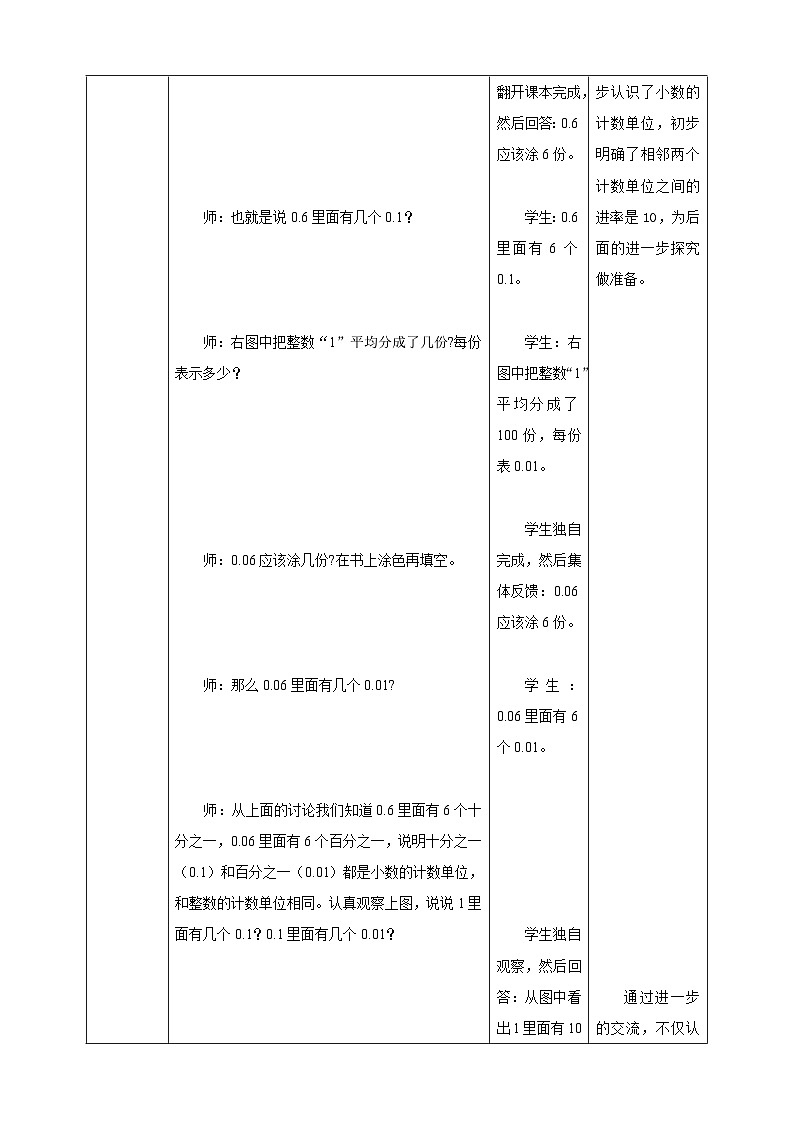 《3.2 小数的计数单位和数位》教学设计第3页