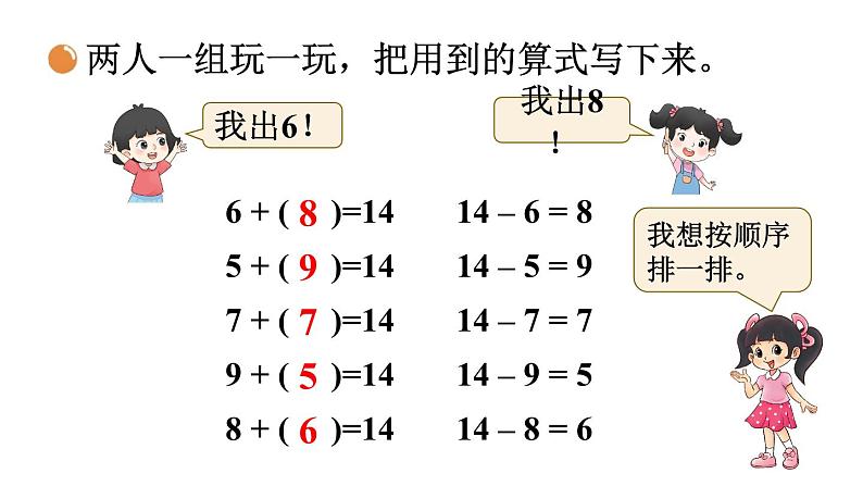 小学数学新北师大版一年级下册第三单元第三课时 凑数游戏教学课件2025春第7页