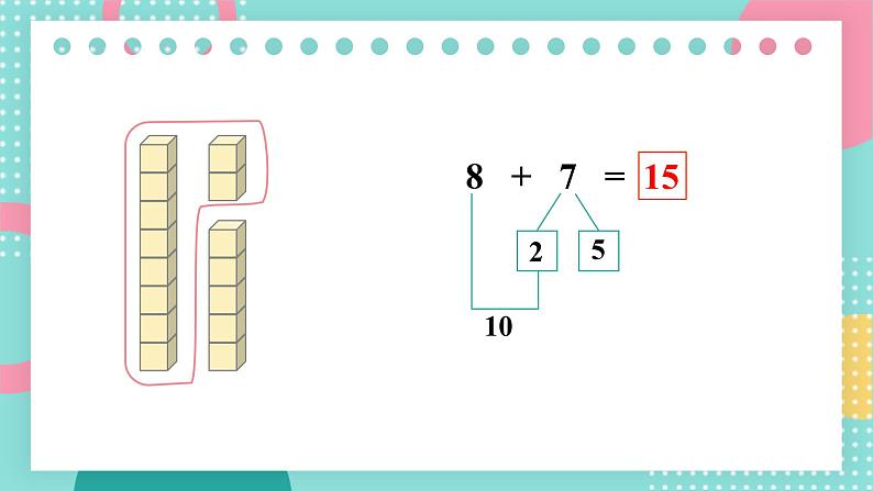 苏教版（2024）数学一年级下册 第1单元  第4课时 8、7加几  PPT课件第5页