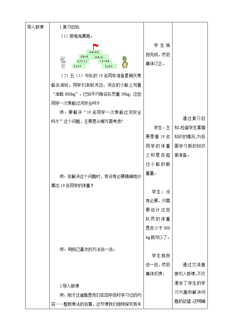 《1.4 小数乘小数的估算与连乘》教学设计第2页